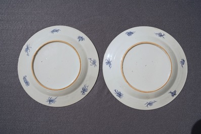 A pair of Chinese Imari-style plates after Cornelis Pronk: &ldquo;Dames au Parasol&quot;, Qianlong, ca. 1736-1738